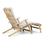 Carl Hansen & Søn Sedia a sdraio BM5565 con poggiapiedi e cuscino, teak - Heritage Papyrus 1, immagine extra