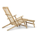 Carl Hansen & Søn Sedia a sdraio BM5565 con poggiapiedi e cuscino, teak - Heritage Papyrus 1, immagine extra