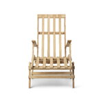 Carl Hansen & Søn Sedia a sdraio BM5565 con poggiapiedi e cuscino, teak - Heritage Papyrus 1, immagine extra
