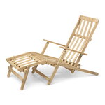 Carl Hansen & Søn Sedia a sdraio BM5565 con poggiapiedi e cuscino, teak - Heritage Papyrus 1, immagine extra
