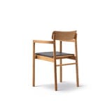 Fredericia Fauteuil Post, chêne huilé - cuir noir, vue 2
