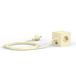 Avolt Square 1 USB jatkojohto, vaaleankeltainen