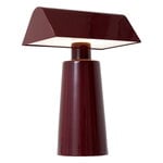 &Tradition Caret MF1 portable table lamp, dark burgundy