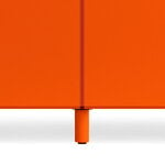 String Furniture Relief byrå med ben, låg, orange