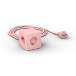 Avolt Square 1 USB jatkojohto, vaaleanpunainen