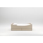 RYE Curved sängynrunko 2 laatikolla, 140 x 200 cm, vaalea beige, tuotteen lisäkuva