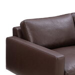 Wendelbo Edge V1 3 seater sofa, comp. 25, black - Faith 2 dark brown