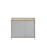 Muuto Credenza Enfold, 94,5 cm, alta, rovere - grigio