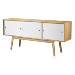 FDB Møbler A85 Butler sideboard, oak - white
