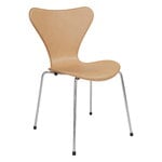 Fritz Hansen Series 7 3107 chair, Edge sewn, chrome - cuir écru chaud, image extra
