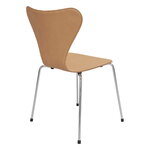 Fritz Hansen Series 7 3107 chair, Edge sewn, chrome - cuir écru chaud, image extra