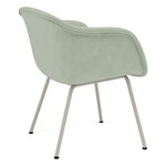 Muuto Fiber Soft Armchair, Rohrgestell, grau - Allure Leder Jade, extrabild