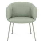 Muuto Fiber Soft Armchair, Rohrgestell, grau - Allure Leder Jade, extrabild