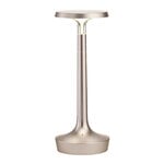 Flos Bon Jour Unplugged table lamp, matt chrome - clear
