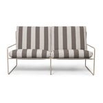 ferm LIVING Desert 2-istuttava sohva, cashmere - chocolate Stripe