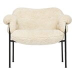 Fogia Bollo lounge chair, Mohawi sheepskin - black