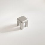 FORMARKIVET Cubio stool, 45 cm, raw aluminium, extra image