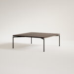 FORMARKIVET Dapple coffee table, square, black - dark stained oak, view 3