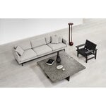 Fredericia Calmo 80 sofa, 3-seater, Sunniva 242 - black steel