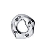 Ferm Living Bellure Ring kynttilänjalka, hopea, näkymä 3