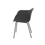 Muuto Sedia Fiber, gambe in tubolare, nera