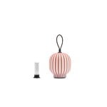 Established & Sons  Filigrana Lantern ladattava pöytävalaisin, punaraitainen, näkymä 4