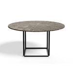 New Works Florence dining table 145 cm, black - grey marble