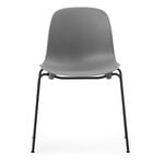 Normann Copenhagen Form Stuhl, stapelbar, Stahl schwarz - Grau