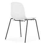 Normann Copenhagen Form stol, stapelbar, svart stål - vit