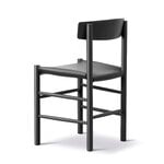 Fredericia J39 Mogensen chair, black lacquered beech - black leather Omni 301, extra image