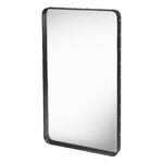GUBI Adnet mirror, rectangular, 65 x 115 cm, black leather
