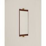 GUBI Vanity Wandspiegel, 1 Paneel, Walnuss - Messing