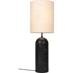 GUBI Lampe sur pied Gravity XL, modèle haut, marbre noir - toile