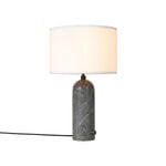 GUBI Gravity table lamp, small, grey marble - white