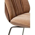 GUBI Beetle Soft dining chair, conic black chrome - walnut - Belsuede 132 brown, extra image