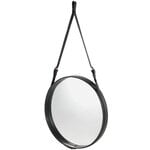 GUBI Adnet mirror, L, black leather