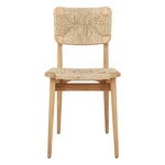 GUBI C-Chair Outdoor, Korbgeflecht, Teakholz