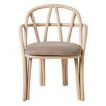 GUBI Bistra dining armchair,  natural lacquered rattan - Fustagno 002, extra image