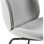 GUBI Beetle chair, fully upholstered, conic matt black, Remix 3 123