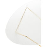GUBI Pedrera coffee table, brass - transparent structured glass, extra image