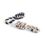 HAY HAY Dogs rope toy, red - turquoise - off-white