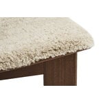 HAY Chisel lounge chair, Mohawi 21 sheepskin - lacquered walnut