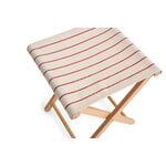HAY Outdoor Market folding stool, beige - red stripe, extra image