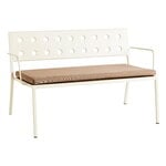 HAY Balcony Lounge bench w. armrest, 121,5 x 69 cm, chalk beige