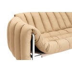 Hem Puffy 2,5-Sitzer Sofa, Sandleder - Edelstahl