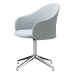 Fredericia Gomo armchair, swivel 4-star base, polished aluminium - Mylla 811, view 4