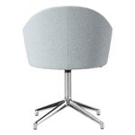 Fredericia Gomo armchair, swivel 4-star base, polished aluminium - Mylla 811, view 2