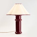 Tala Heath table lamp, port red - natural cotton, view 4
