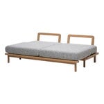Lundia Hetki sofa bed, oak base - grey Muru 470
