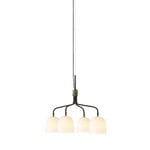 GUBI Howard chandelier, 4 arms, short, bone china